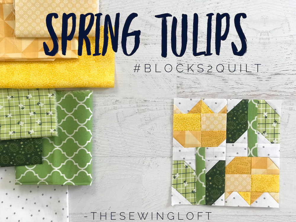 Spring Tulips Quilt Block Printed Pattern – TheSewingLoft