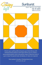 Sunburst Quilt Block Printed Pattern