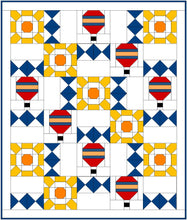 Hot Air Balloon Quilt Block Printed Pattern