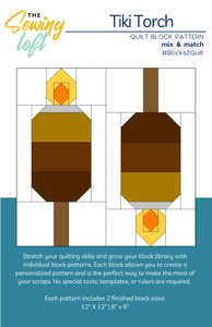 Tiki Torch Block Printed Pattern
