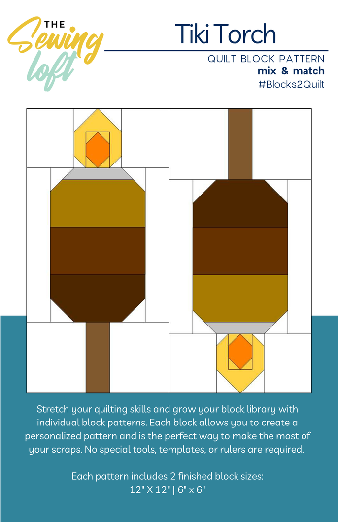 Tiki Torch Block Printed Pattern
