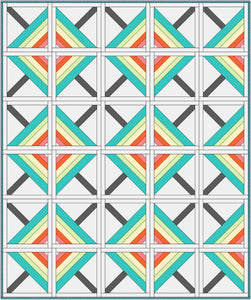 Rainy Day Umbrella Quilt Block Printed Pattern
