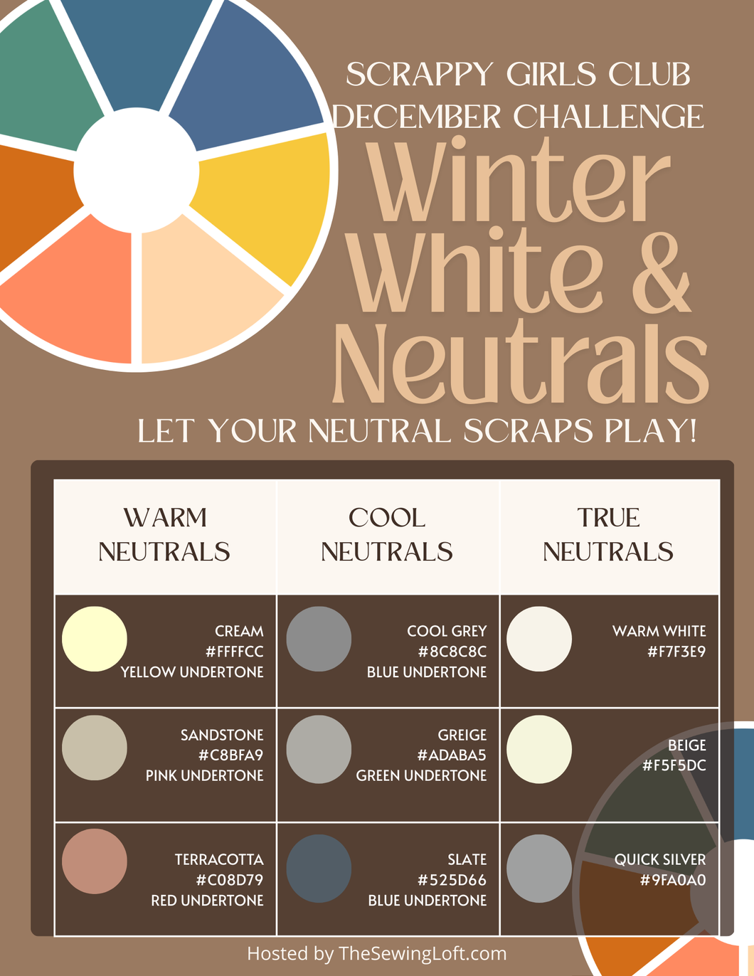 Winter White & Neutral Challenge Cheat Sheet