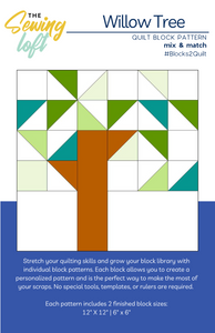 Willow Tree Quilt Block Printed Pattern