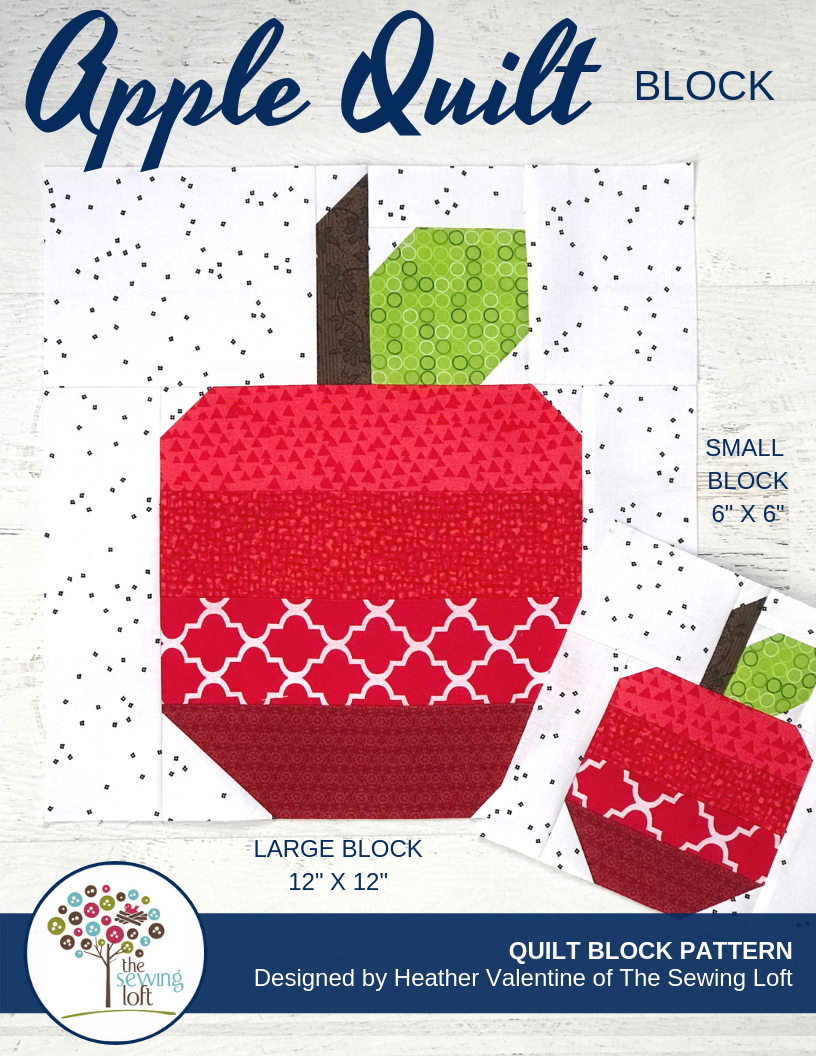 Apple Quilt Block Pattern