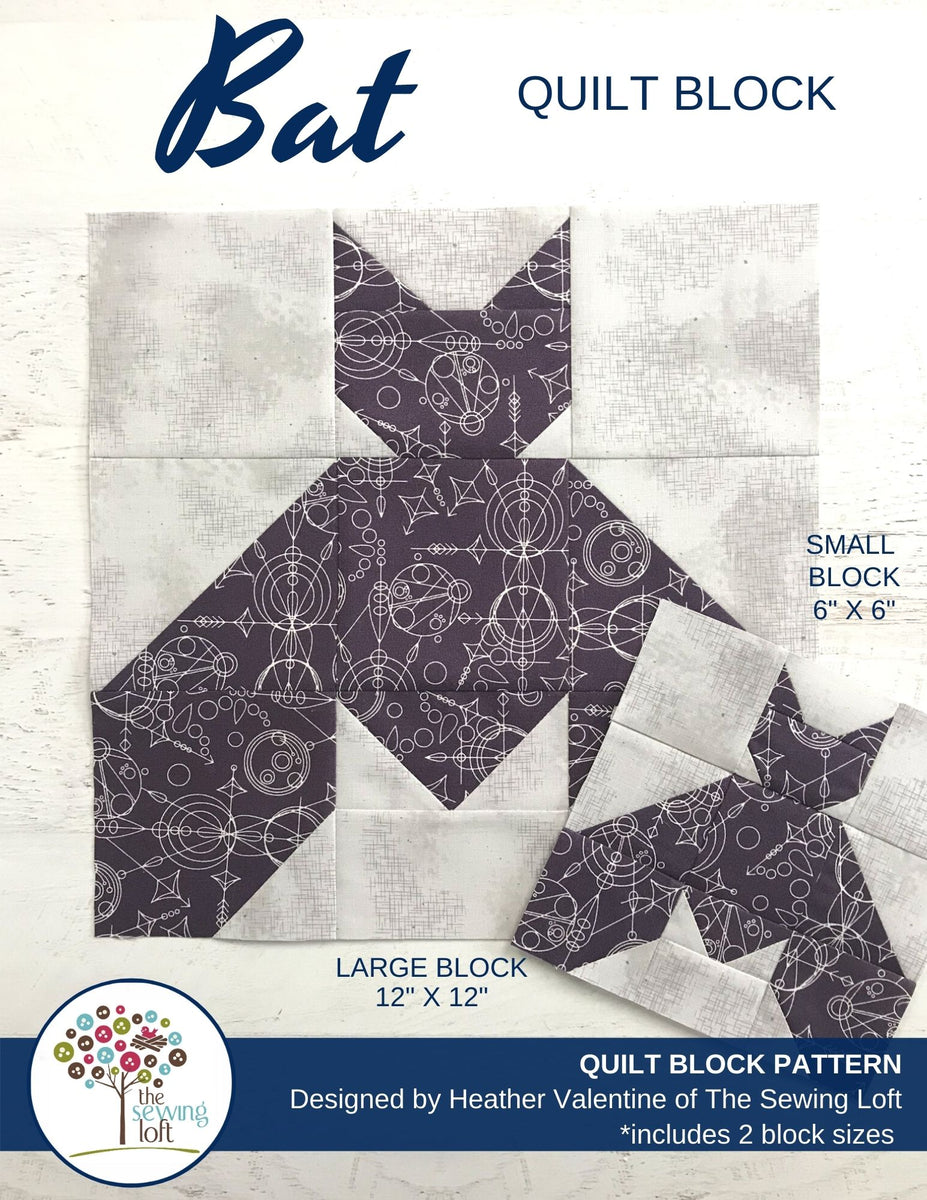 Halloween Inspired Bat Quilt Block Pattern – TheSewingLoft