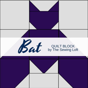 Halloween Inspired Bat Quilt Block Pattern