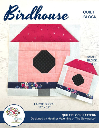 Birdhouse Quilt Block Pattern