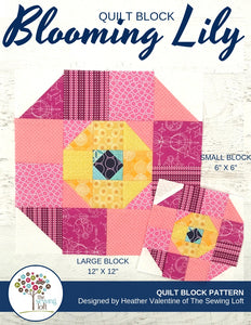 Blooming Lily Quilt Block Pattern