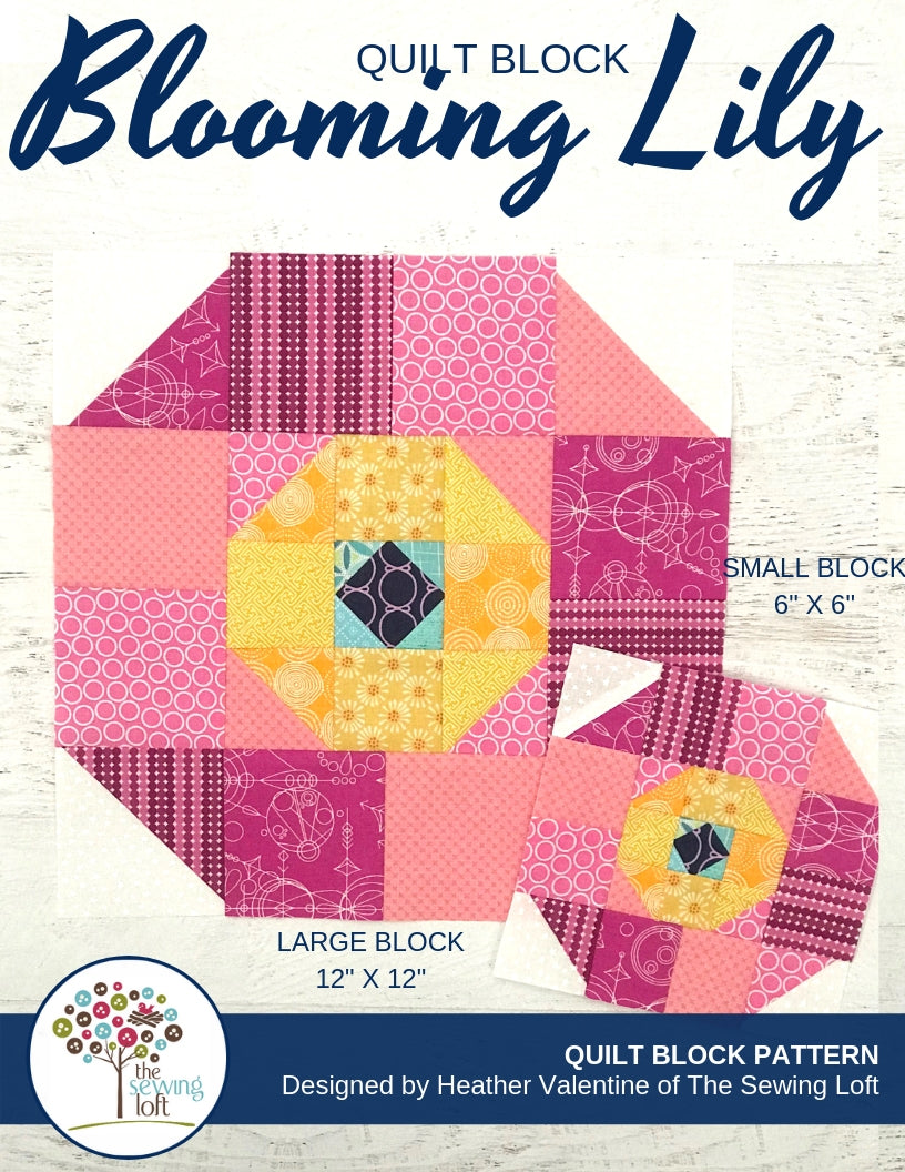 Blooming Lily Quilt Block Pattern