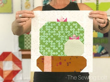 Cactus Bloom Quilt Block Pattern