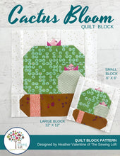 Cactus Bloom Quilt Block Pattern