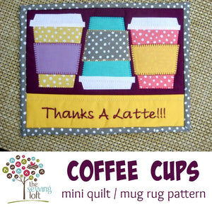 Coffee Cup Mini Quilt