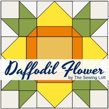 Daffodil Flower Quilt Block Pattern