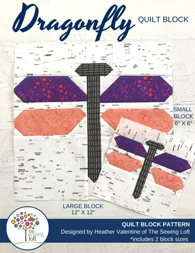 Dragonfly Quilt Block Pattern