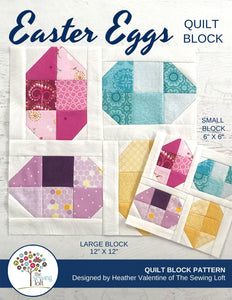 Easter Eggs Quilt Block Pattern