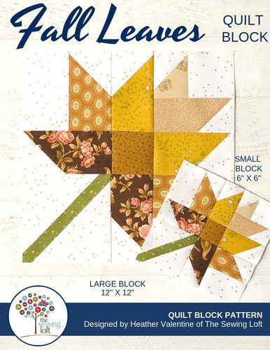Fall Leaves Quilt Block Pattern | PDF