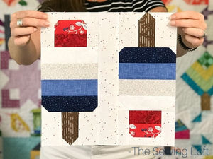 Firecracker Ice Pop Quilt Block Pattern