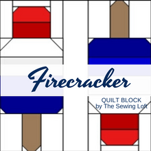 Firecracker Ice Pop Quilt Block Pattern