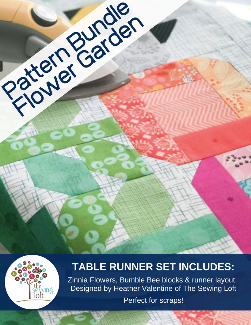 Flower Garden Table Runner Complete Pattern Bundle