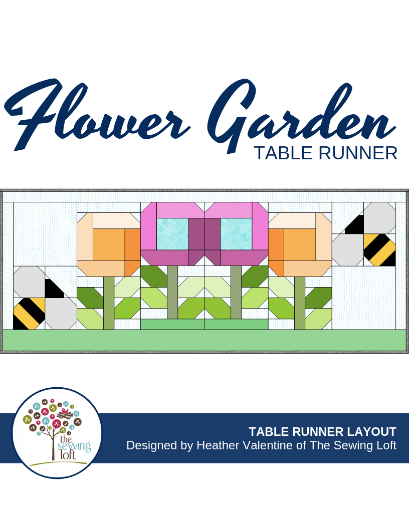 Flower Garden Table Runner Pattern Layout