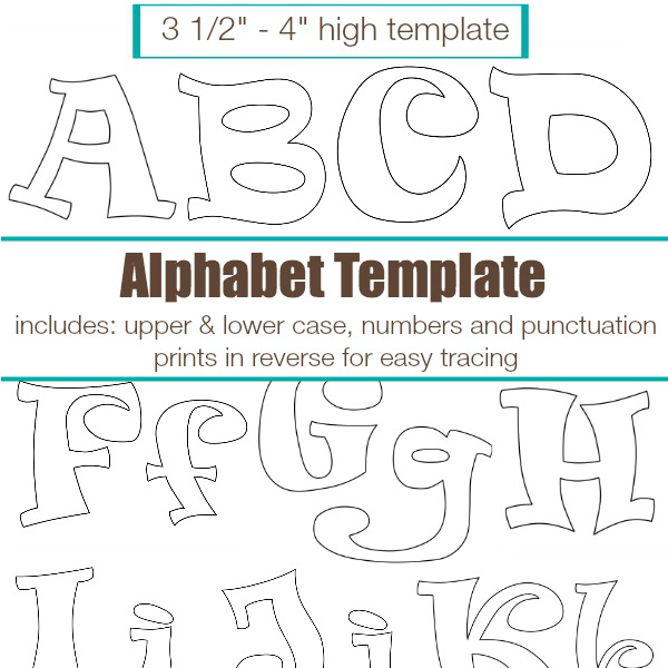 Curly Funk Alphabet Applique Pattern Template