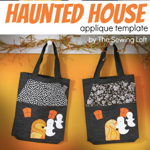 Haunted House Applique Template