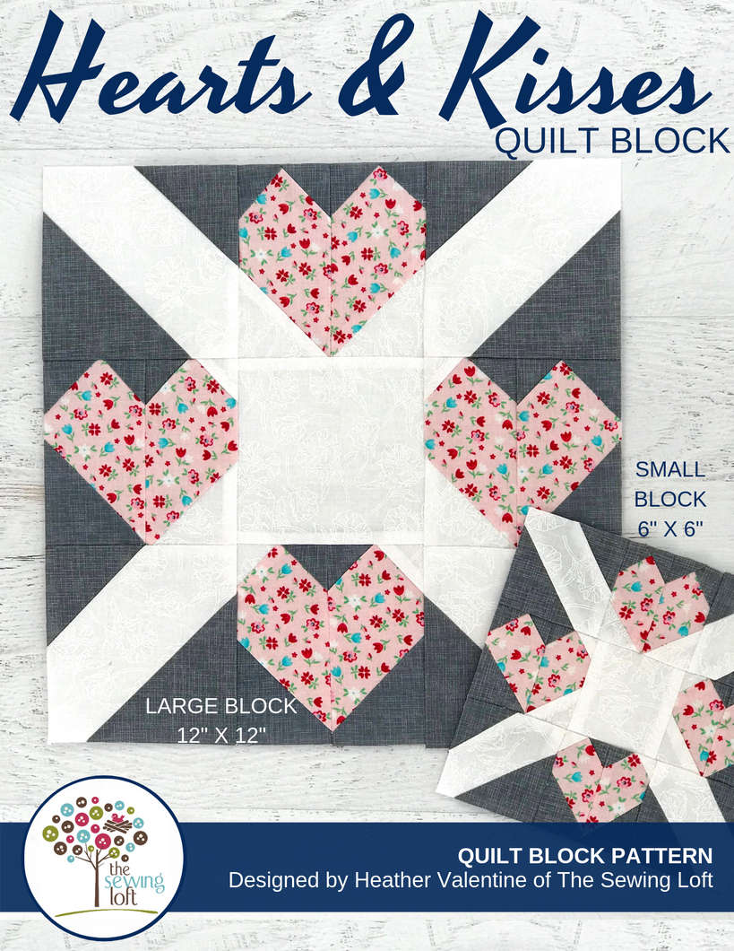 Hearts & Kisses Block Pattern