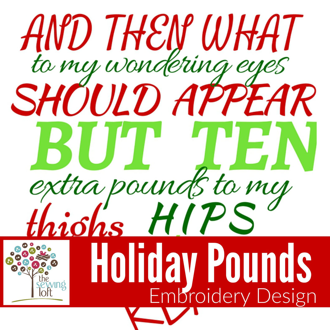 Holiday Pounds Embroidery
