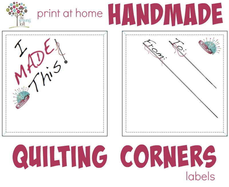 I Made This!  Corner Labels