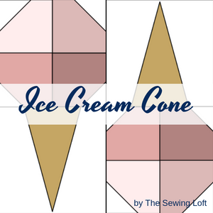 Ice Cream Cone Quilt Block Pattern