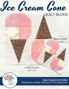 Ice Cream Cone Quilt Block Pattern