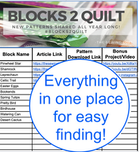 All Access Quilt Pass - Blocks 2 Quilt Blocks 2019/20