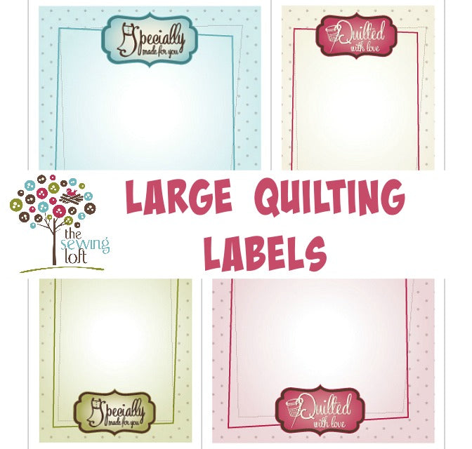 Large Printable Quilt and Sewing Labels