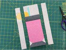 Lemonade Spritzer Quilt Block Printed Pattern