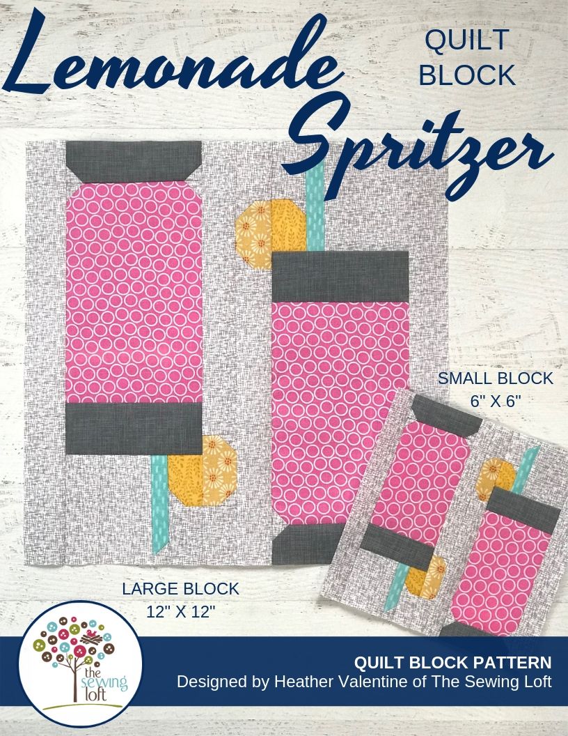 Lemonade Spritzer Quilt Block Pattern