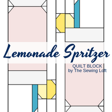 Lemonade Spritzer Quilt Block Printed Pattern