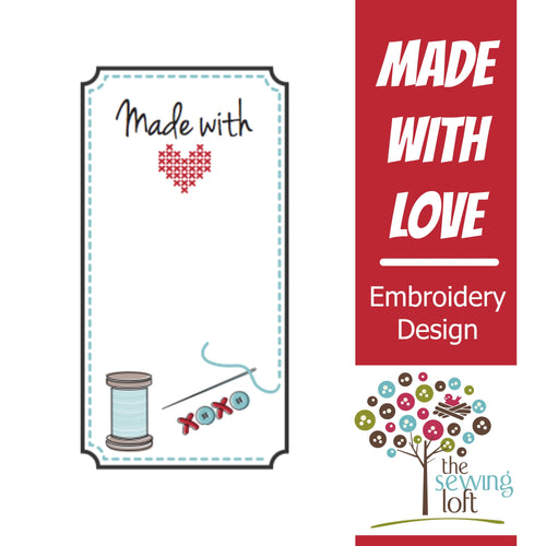 Handmade with Love Embroidery Labels