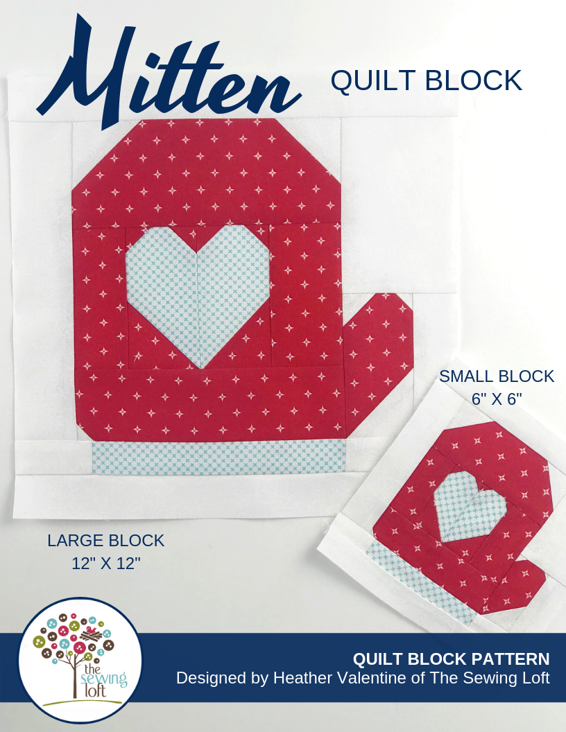 Mitten Quilt Block Pattern