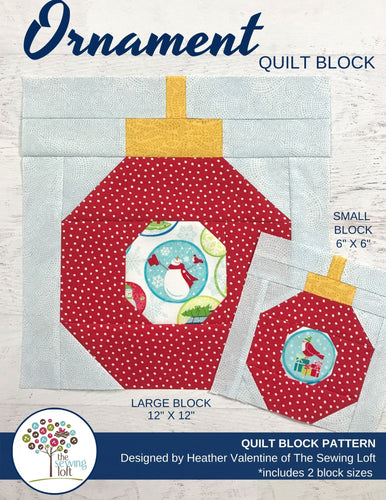 Ornament Quilt Block Pattern