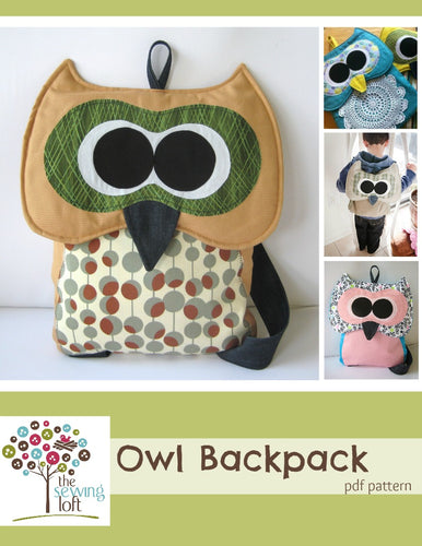 Owl Backpack PDF pattern