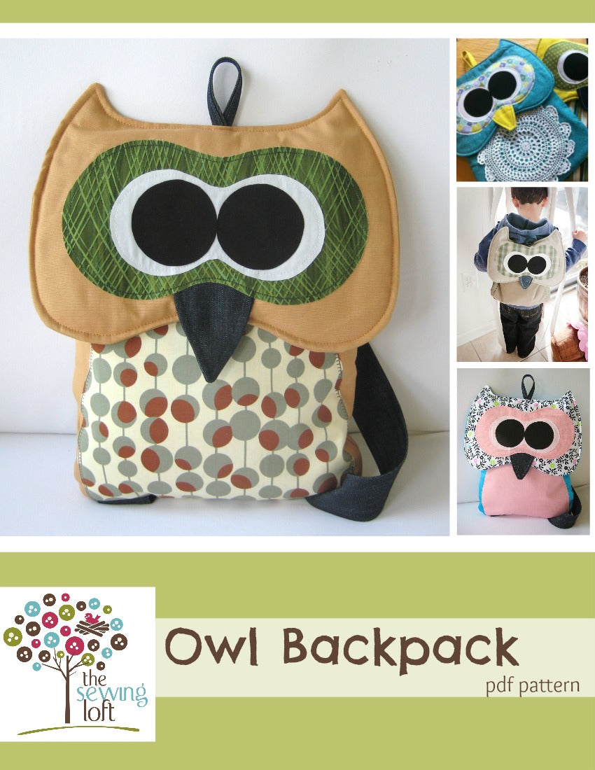 Owl Backpack PDF pattern