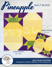 Patchwork Pineapple Quilt Block Pattern