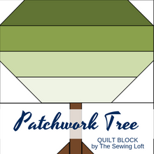 Patchwork Tree Quilt Block Pattern