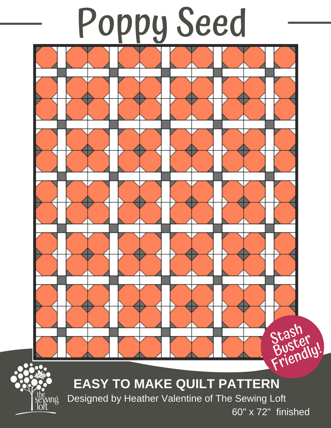 Poppy Seed Quilt Pattern | PDF