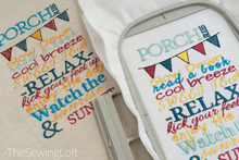 Porch Rules Embroidery Design