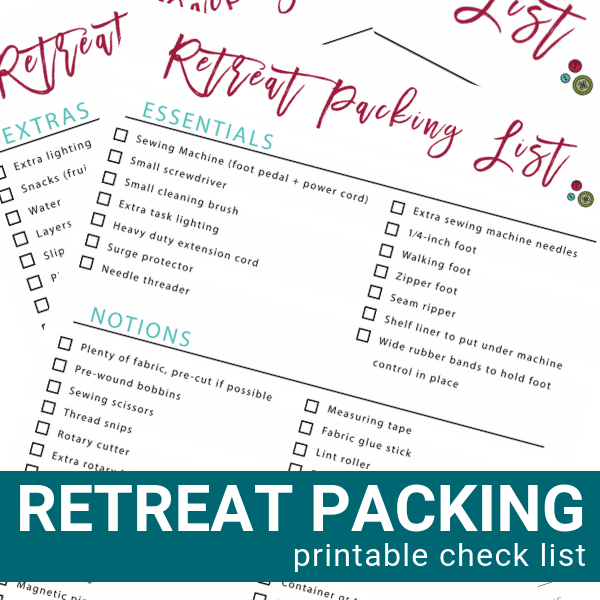 Retreat Checklist.pdf Sewing Retreat Printable Check List – TheSewingLoft