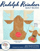 Rudolph the Reindeer Quilt Block Pattern