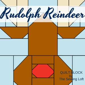 Rudolph the Reindeer Quilt Block Pattern