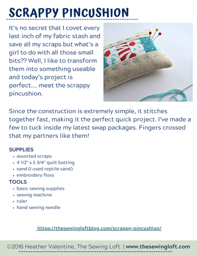 Scrappy Pincushion - Tutorial PDF